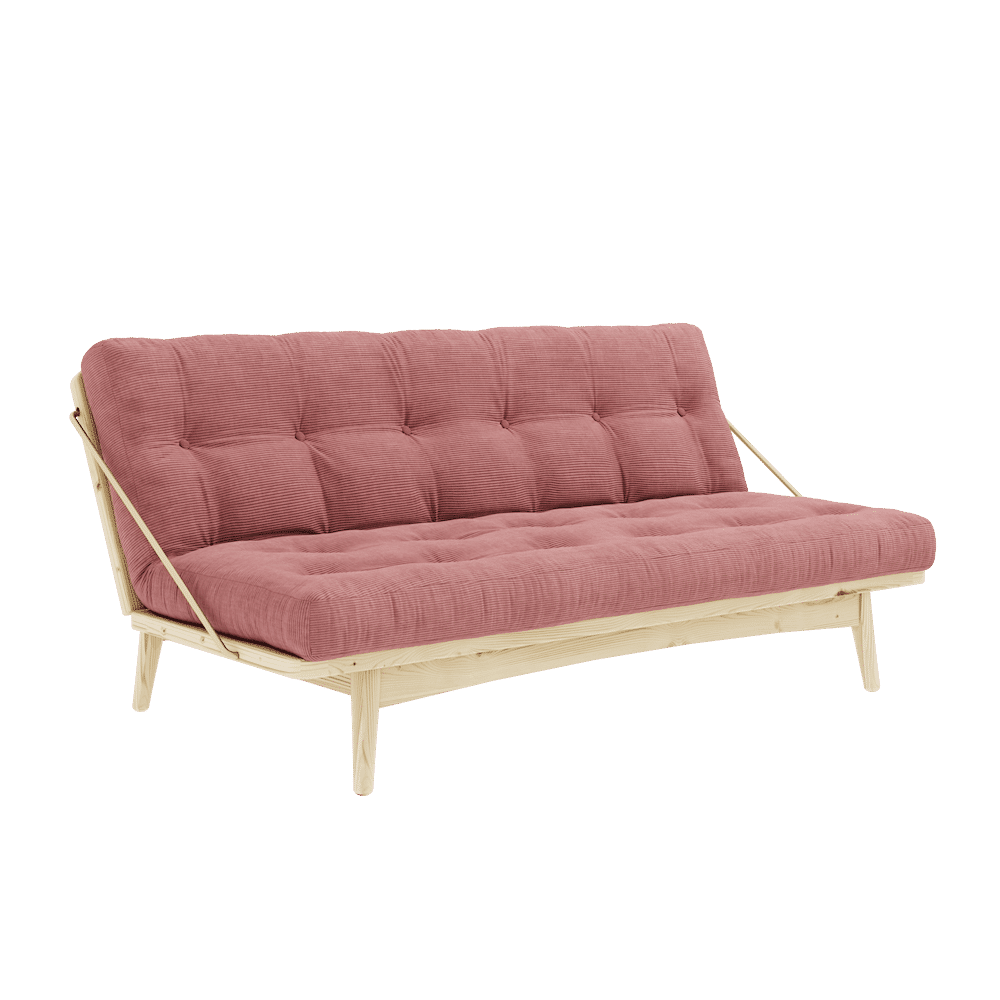 Karup Design FOLK CLAIR LAQUE W. MATELAS MIXTE 5 COUCHES SORBET ROSE