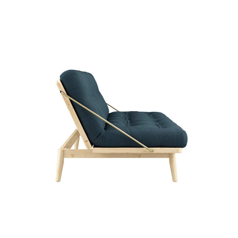 FOLK CLAIR LAQUE W. MATELAS MIXTE 5 COUCHES BLEU Pétrole