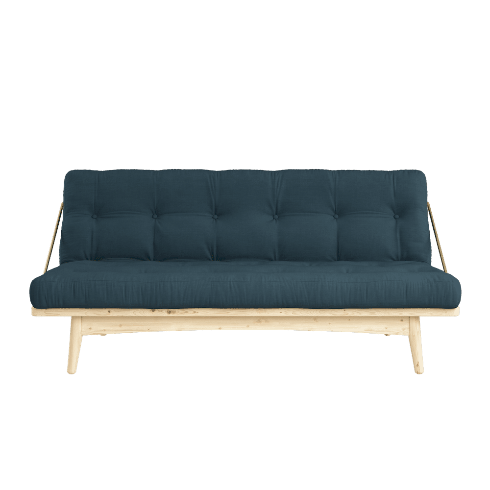 FOLK CLAIR LAQUE W. MATELAS MIXTE 5 COUCHES BLEU Pétrole