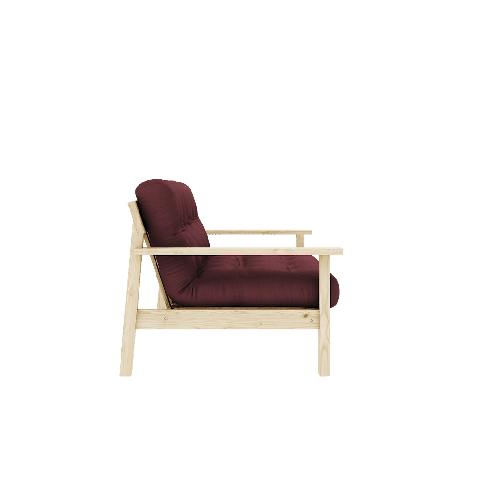 Karup Design DÉBOUT CLAIR LAQUÉ W. MATELAS MIXTE 5 COUCHES BORDEAUX