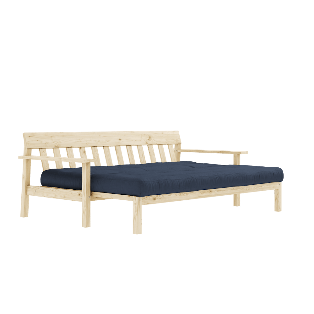 Karup Design UNWIND CLEAR LACQUERED W. 5-LAYER MIXED MATTRESS NAVY