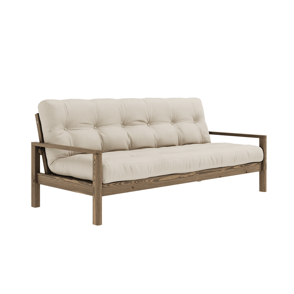 BOUTON CAROBE BRUN W. MATELAS MIXTE 5 COUCHES BEIGE