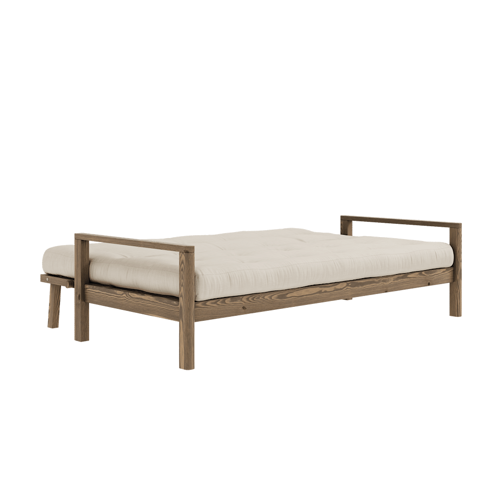 BOUTON CAROBE BRUN W. MATELAS MIXTE 5 COUCHES BEIGE