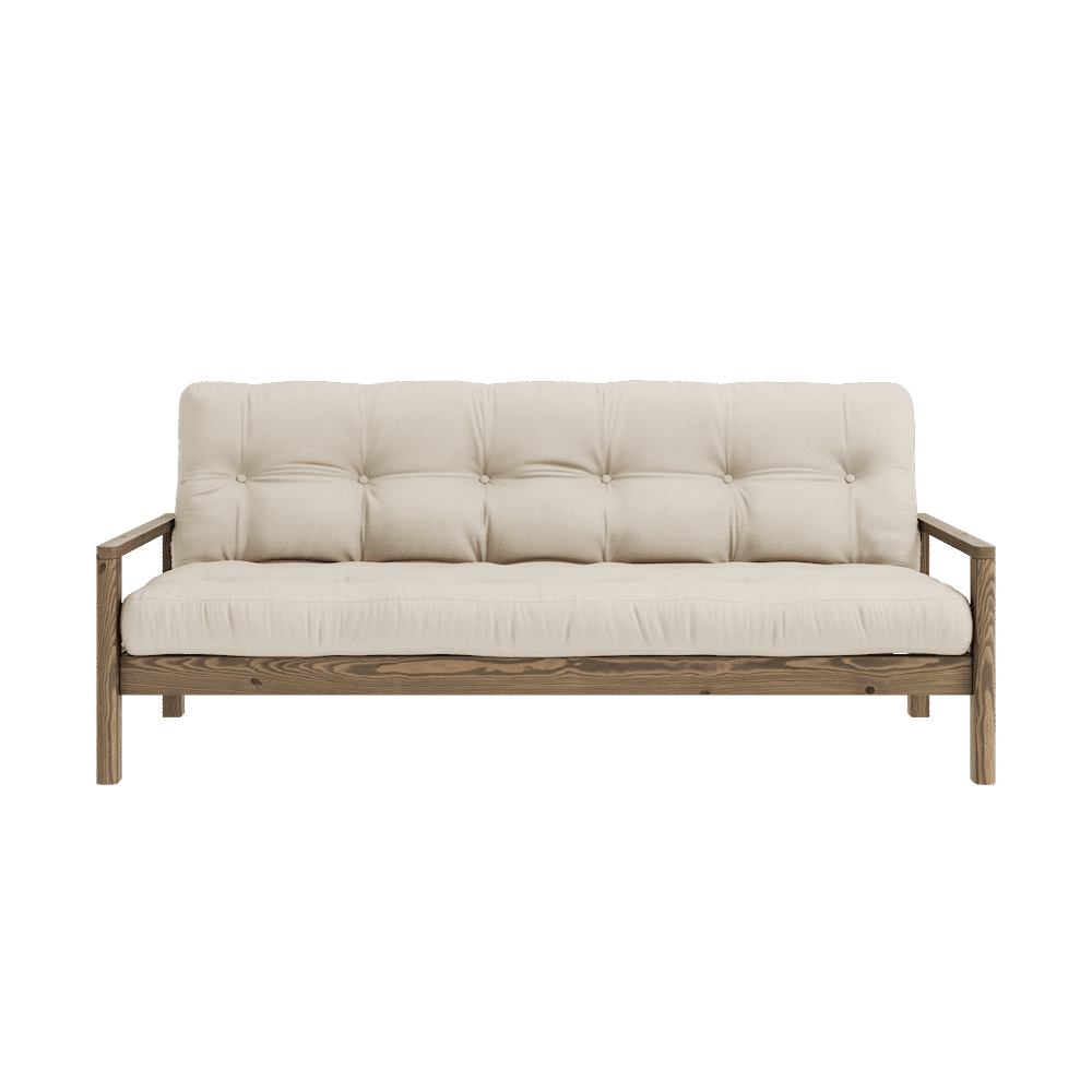 BOUTON CAROBE BRUN W. MATELAS MIXTE 5 COUCHES BEIGE