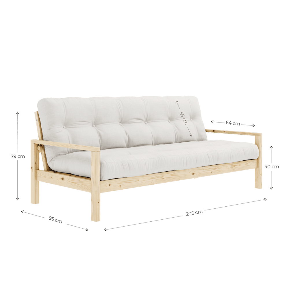 BOUTON CAROBE BRUN W. MATELAS MIXTE 5 COUCHES BEIGE