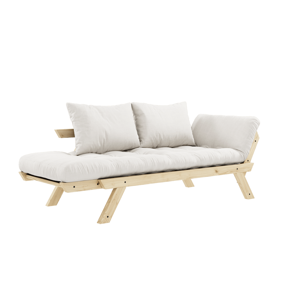 BEBOP CLAIR LAQUE W. MATELAS MIXTE 4 COUCHES NATUREL