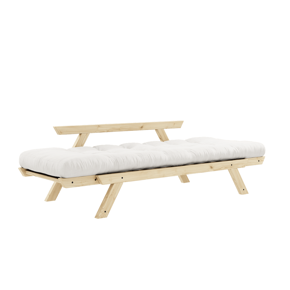 BEBOP CLAIR LAQUE W. MATELAS MIXTE 4 COUCHES NATUREL