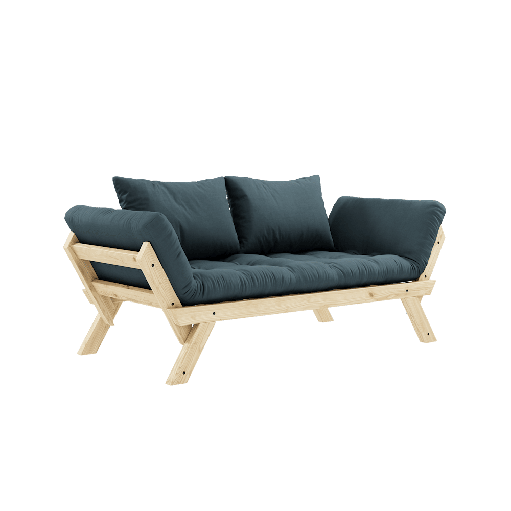 BEBOP CLAIR LAQUE W. MATELAS MIXTE 4 COUCHES BLEU PÉTROLE