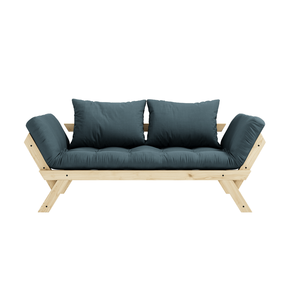 BEBOP CLAIR LAQUE W. MATELAS MIXTE 4 COUCHES BLEU PÉTROLE