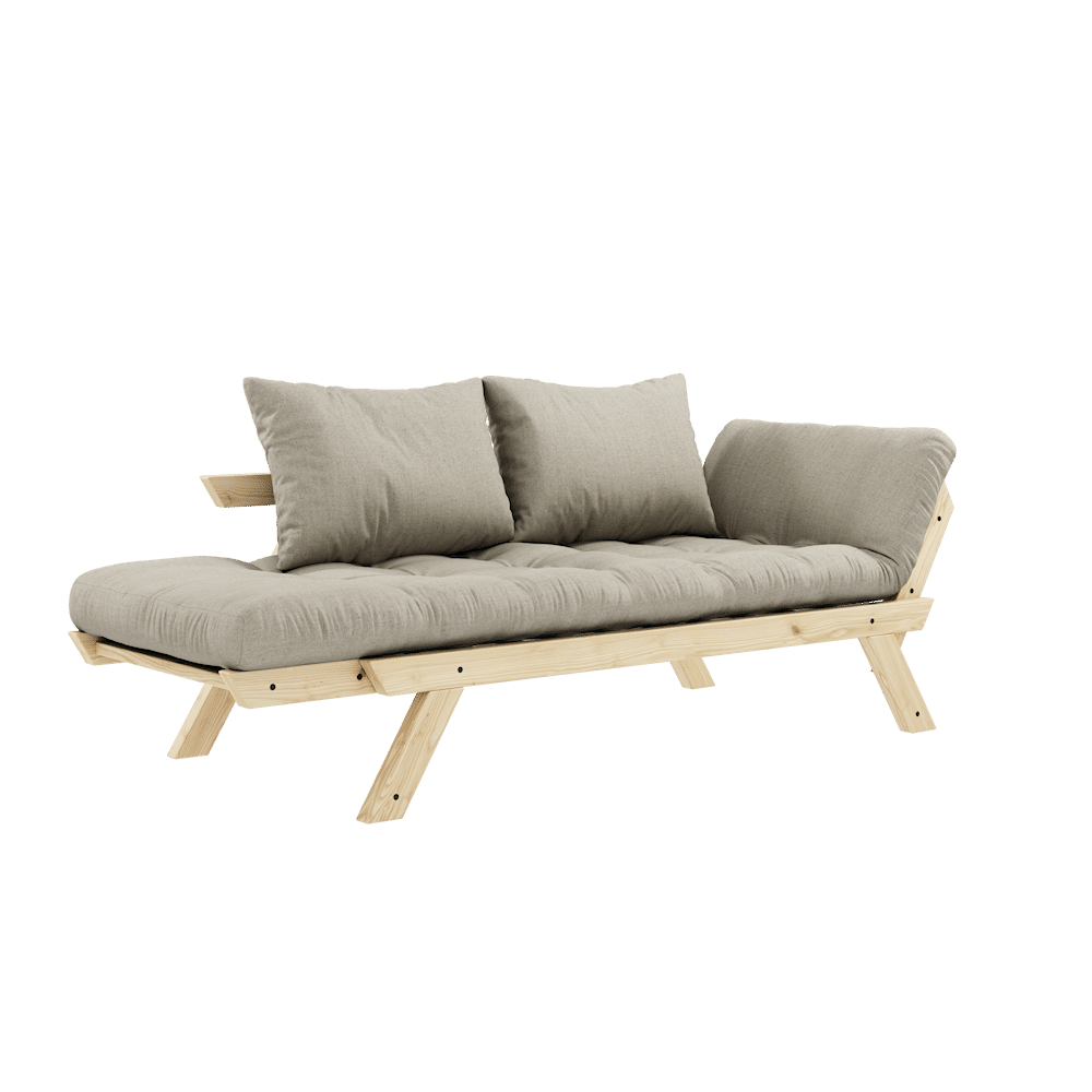 BEBOP CLEAR LACQUERED W. 4-SCHICHT GEMISCHTE MATRATZE LINEN