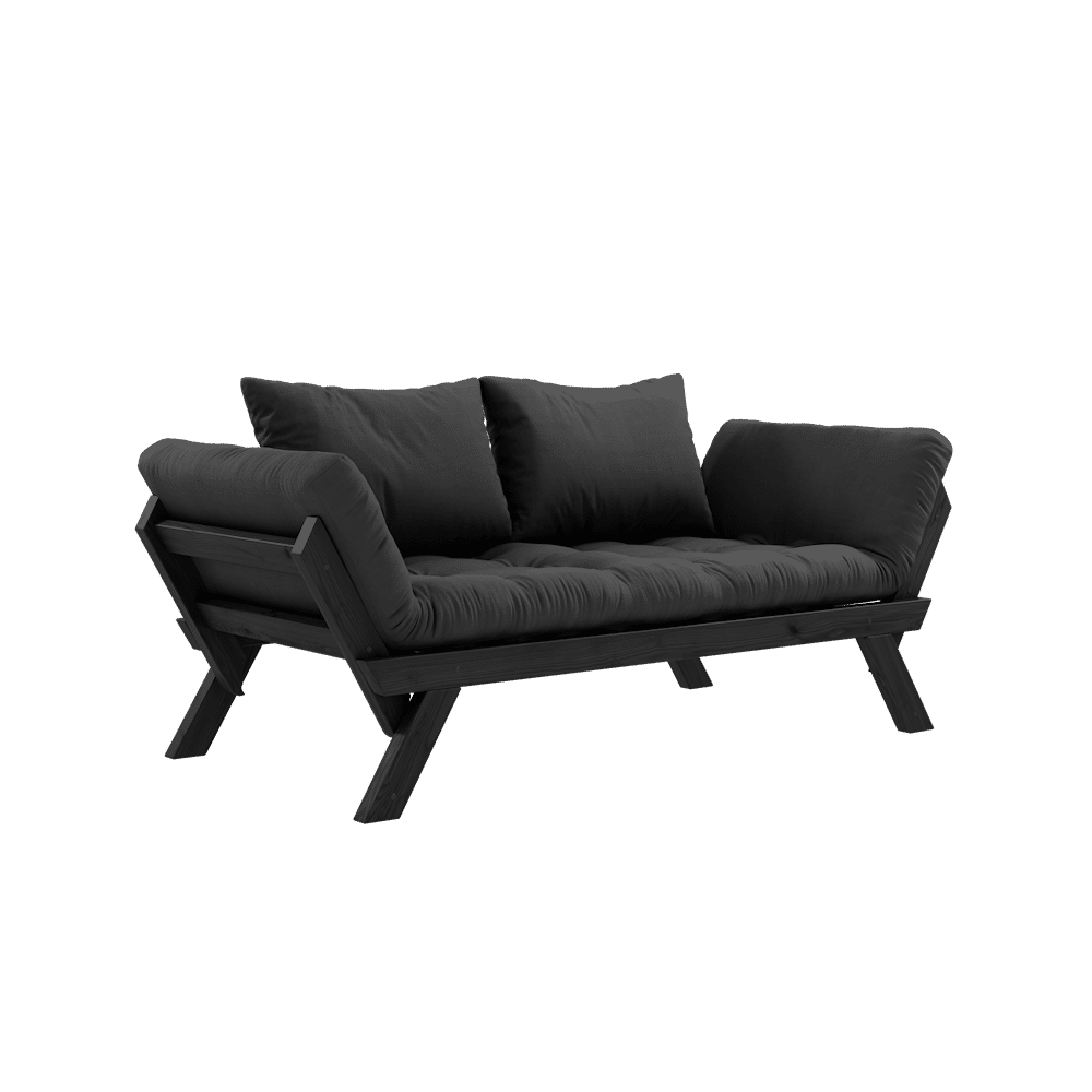 Karup Design BEBOP SCHWARZ LACKIERT W. 4-SCHICHT GEMISCHTE MATRATZE DUNKELGRAU