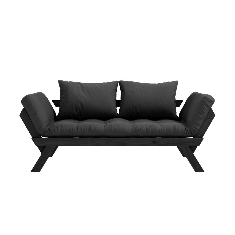 Karup Design BEBOP SCHWARZ LACKIERT W. 4-SCHICHT GEMISCHTE MATRATZE DUNKELGRAU