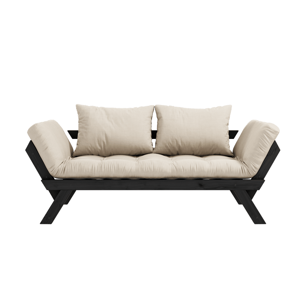 Karup Design BEBOP SCHWARZ LACKIERT W. 4-SCHICHT GEMISCHTE MATRATZE BEIGE