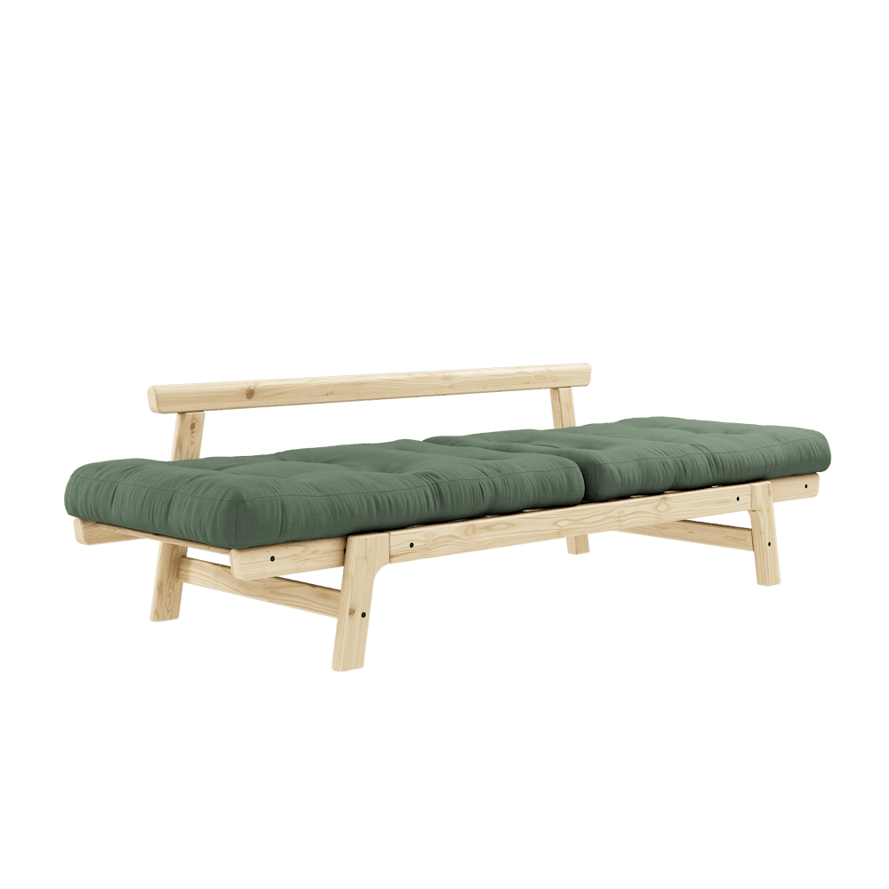 Karup Design STEP CLEAR LACQUERED W. STEP MATTRESSES OLIVE GREEN