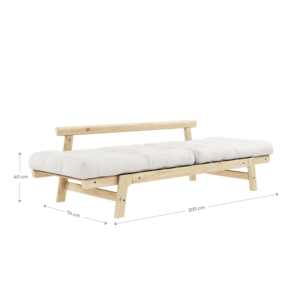 Marchepied design Karup laqué noir W. Matelas de marche Bordeaux