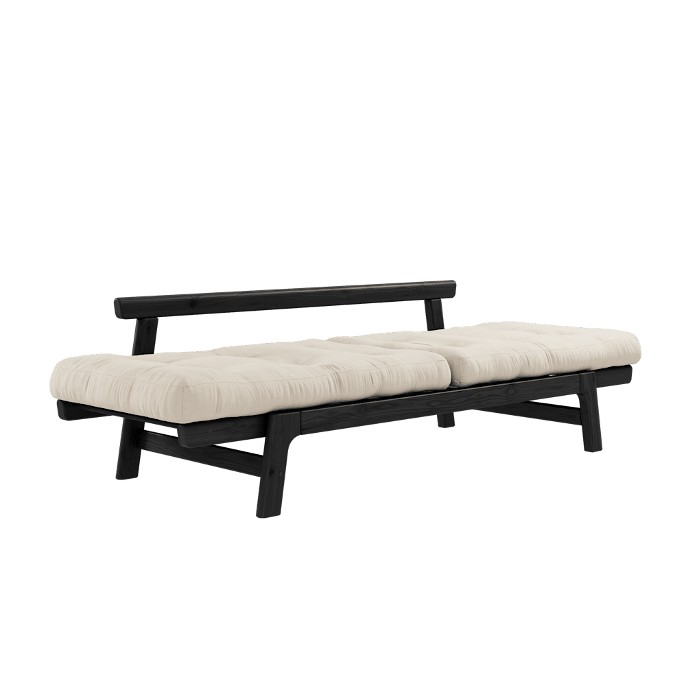 Karup Design STEP BLACK LACQUERED W. STEP MATTRESSES BEIGE