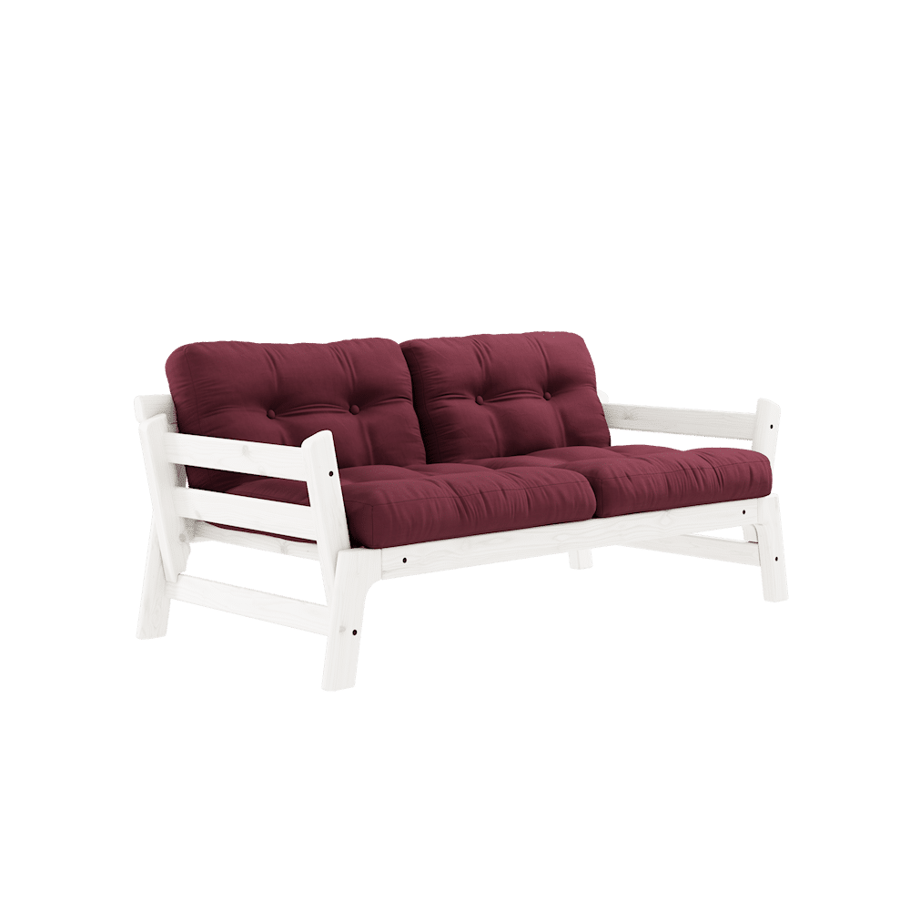 Karup Design STEP WHITE LACQUERED W. STEP MATTRESSES BORDEAUX