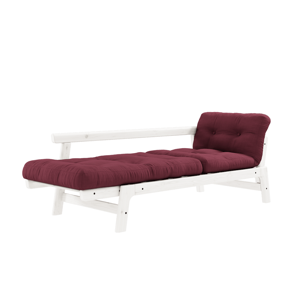 Karup Design STEP WHITE LACQUERED W. STEP MATTRESSES BORDEAUX