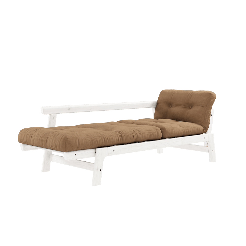 ÉTAPE LAQUE BLANC W. MATELAS MOCCA STEP