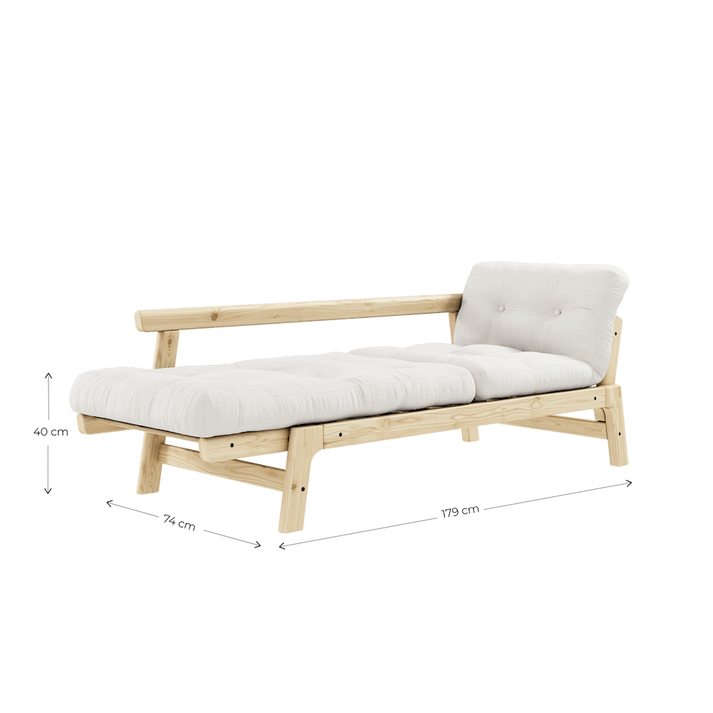 ÉTAPE LAQUE BLANC W. MATELAS MOCCA STEP