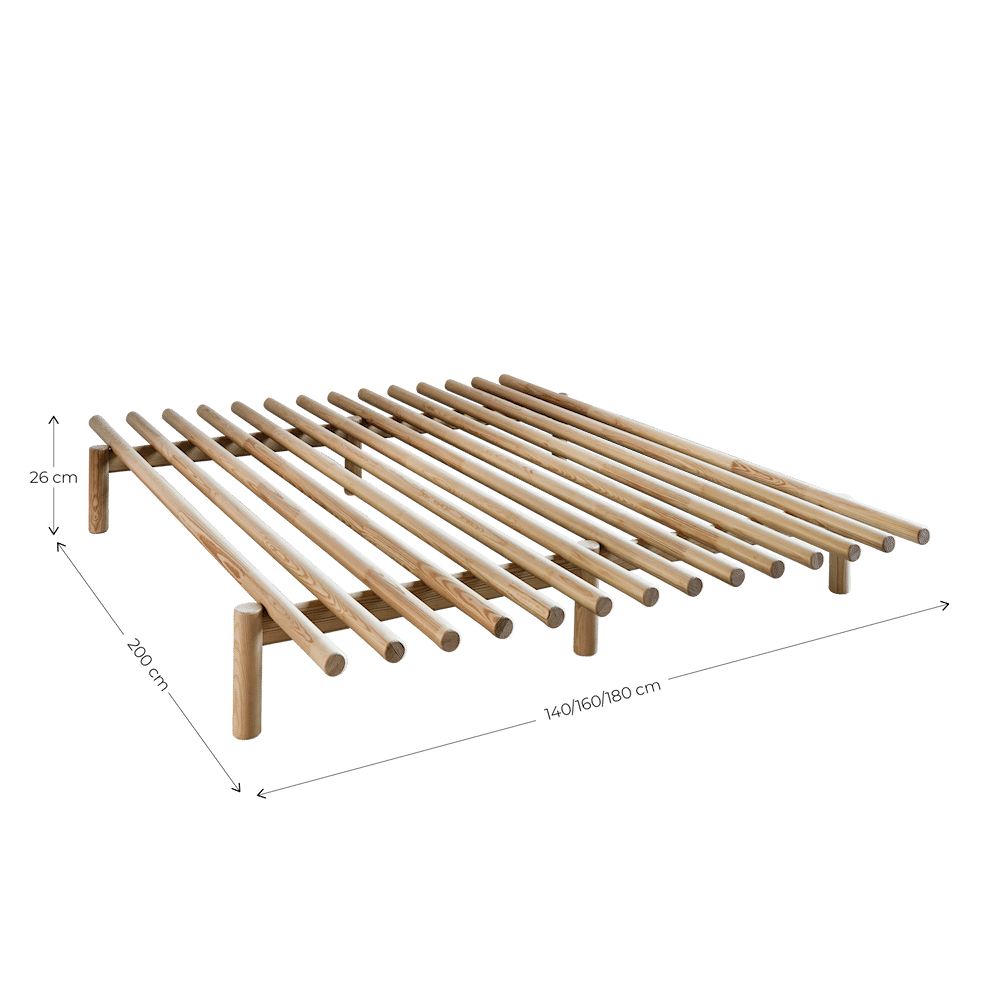 Karup Design PACE BED CLEAR LACQUERED 180 X 200