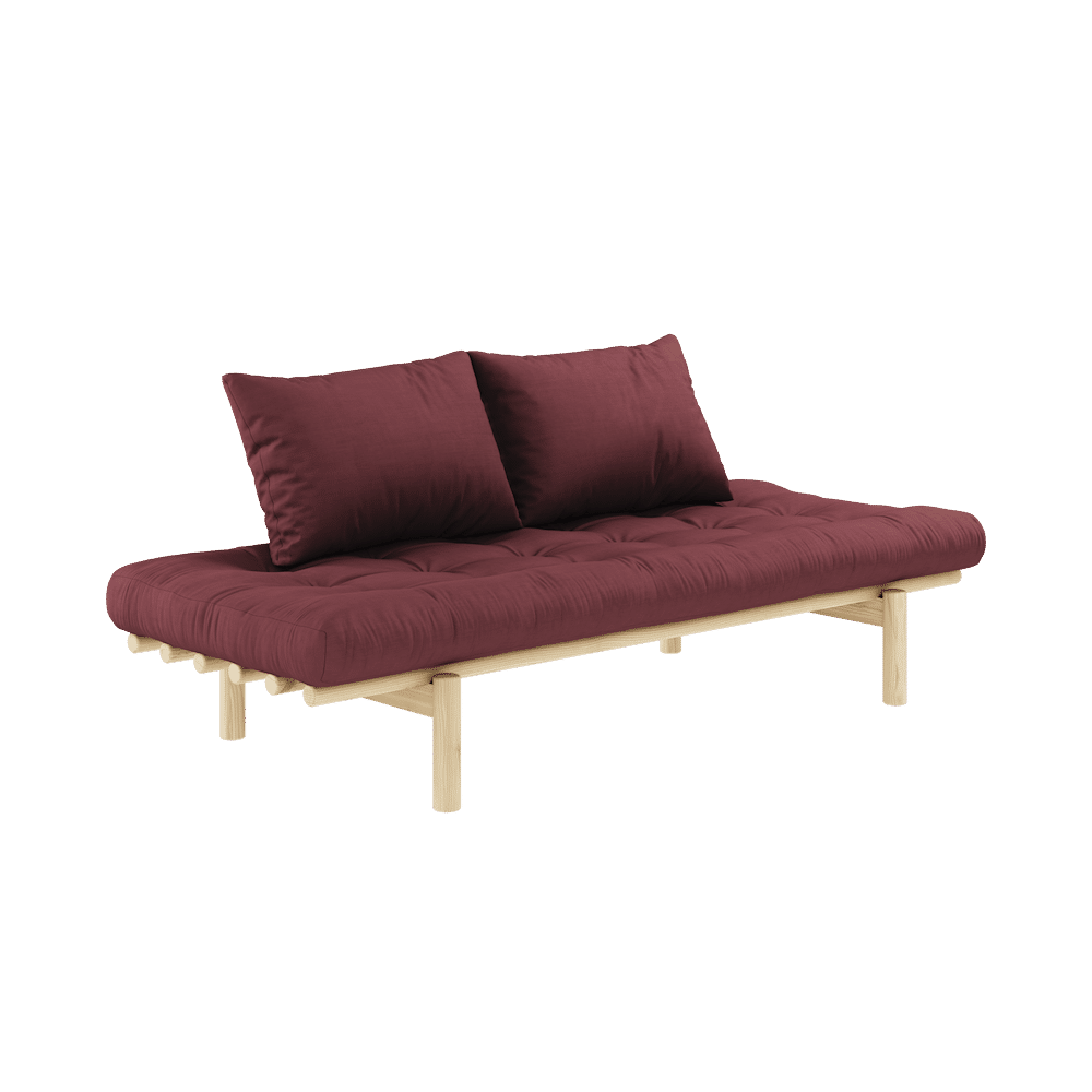 Karup Design PACE DAYBED KLARLACKIERT MIT 4-SCHICHT-MISCHMATRATZE BORDEAUX