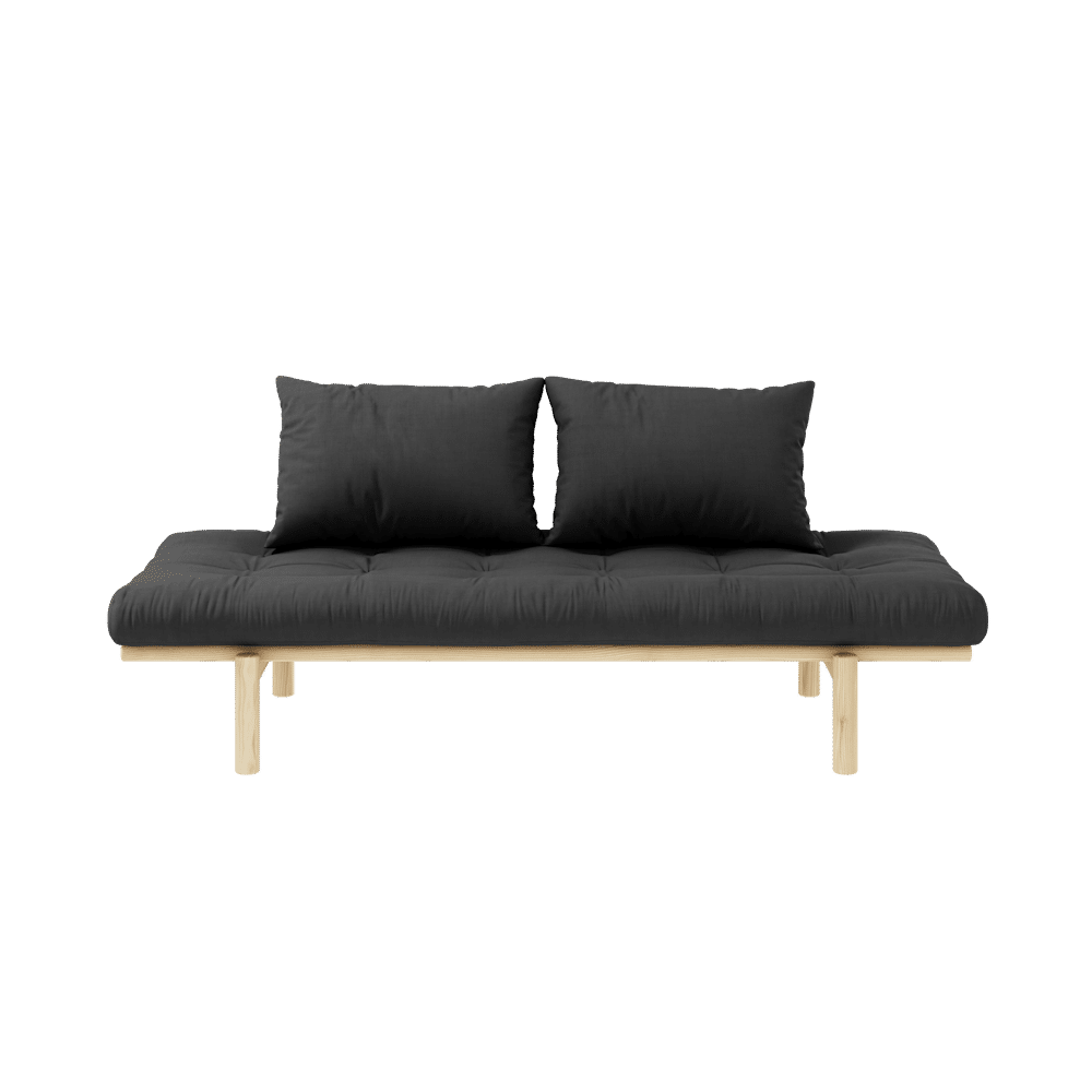 Karup Design PACE DAYBED KLARLACKIERT MIT 4-SCHICHT-MISCHMATRATZE DUNKELGRAU