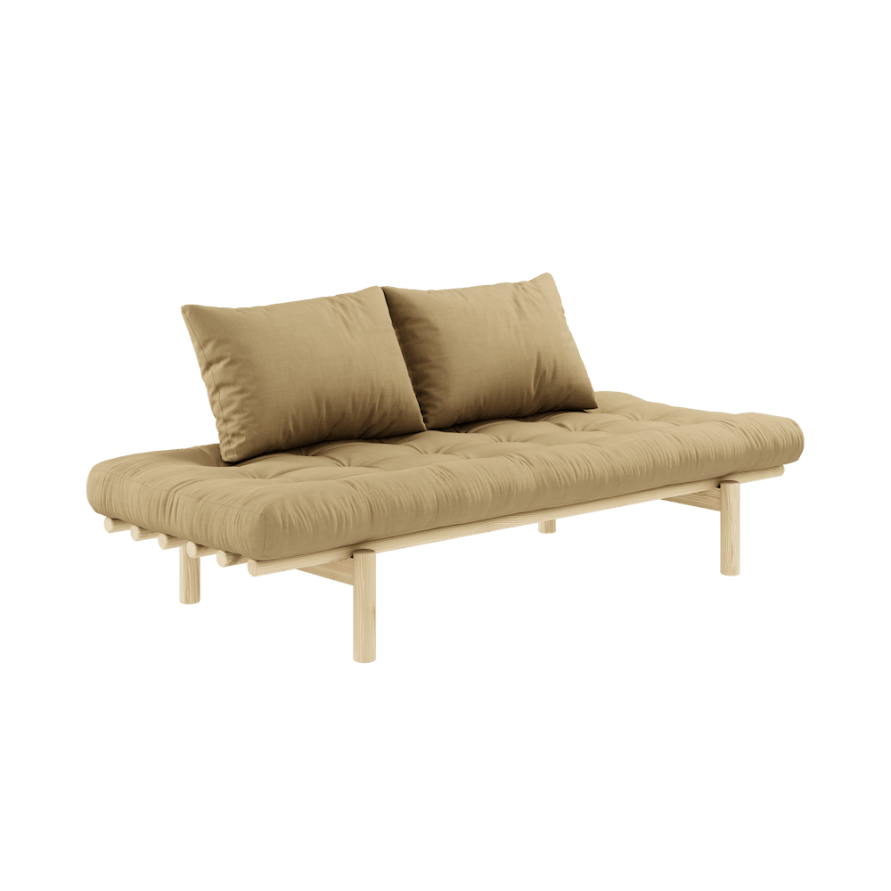 Karup Design PACE DAYBED CLARO LACADO W. COLCHÓN MIXTO 4 CAPAS TRIGO BEIGE