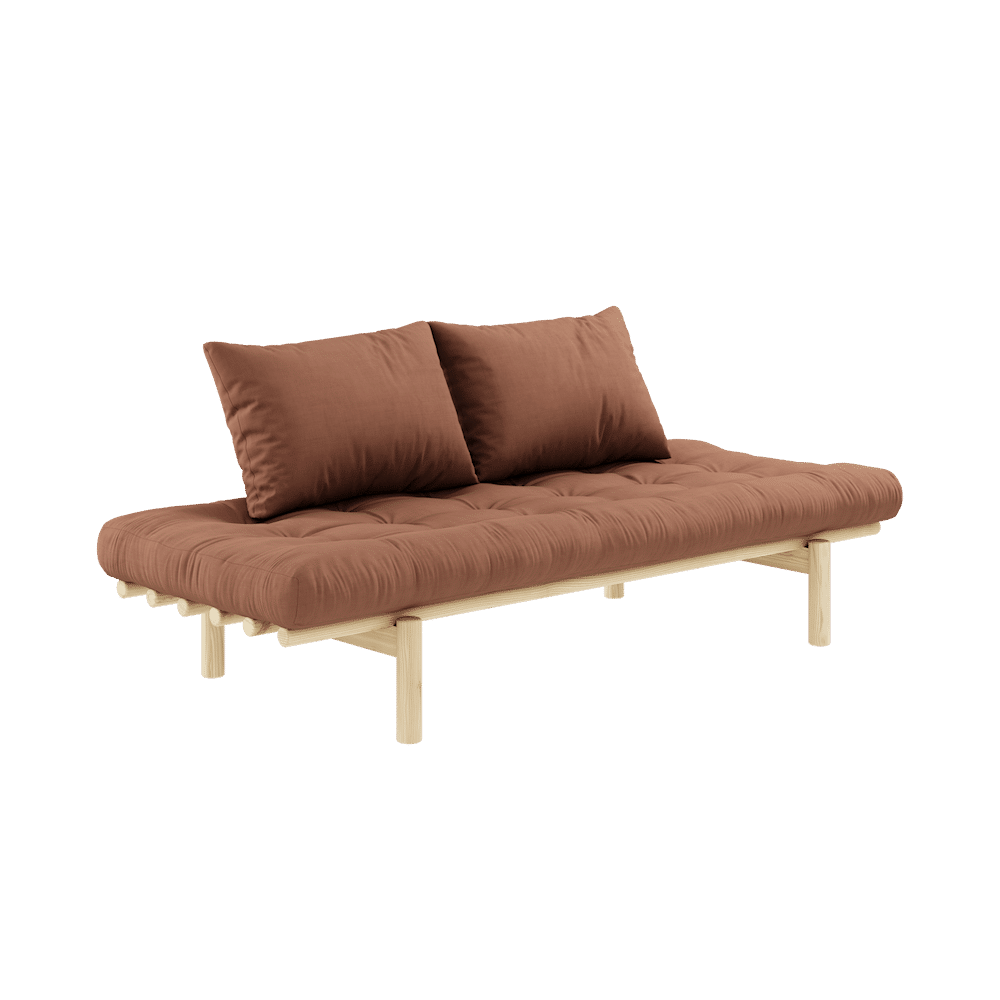 Karup Design PACE DAYBED CLARO LACADO W. COLCHÓN 4 CAPAS MEZCLADO ARCILLA MARRÓN