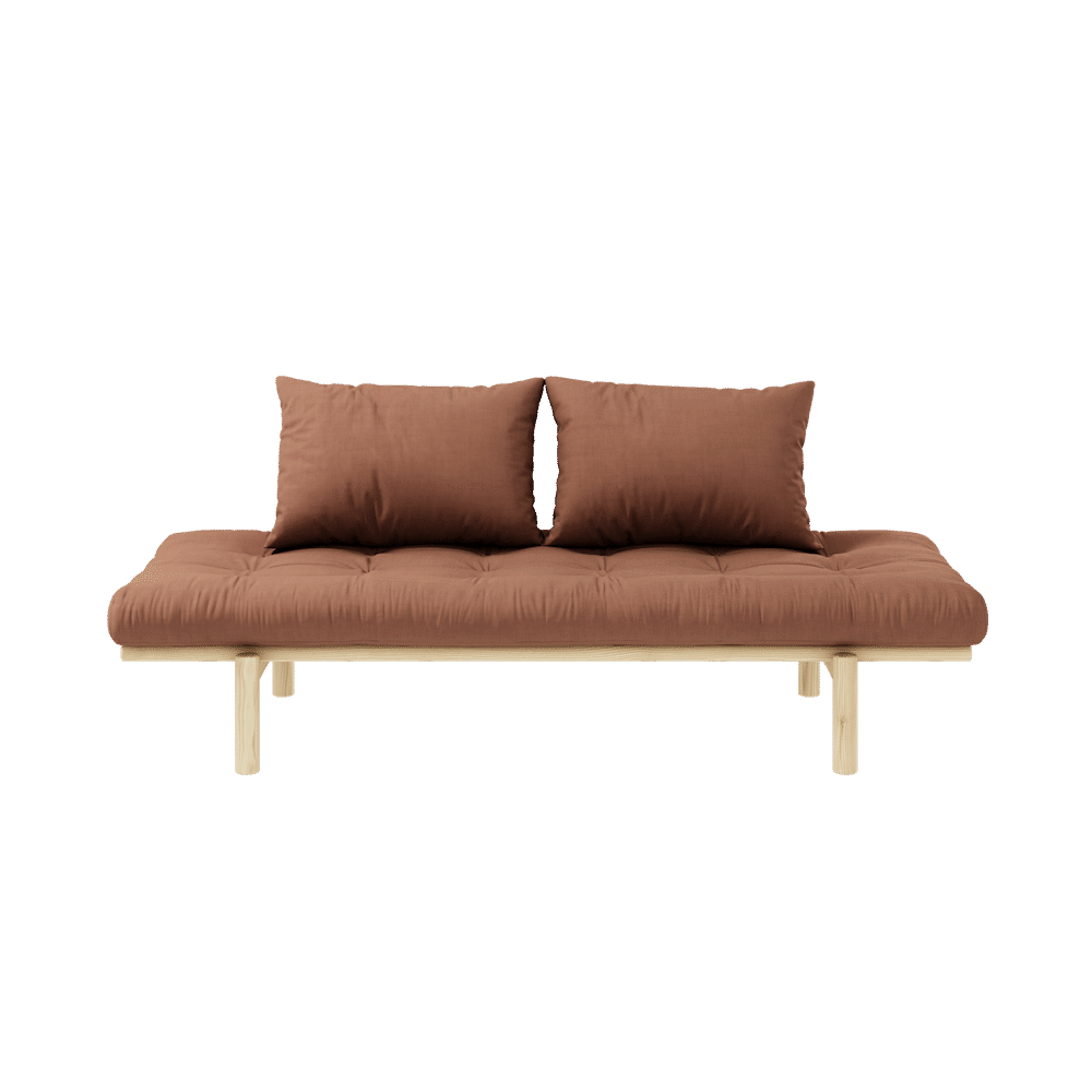 Karup Design PACE DAYBED CLARO LACADO W. COLCHÓN 4 CAPAS MEZCLADO ARCILLA MARRÓN