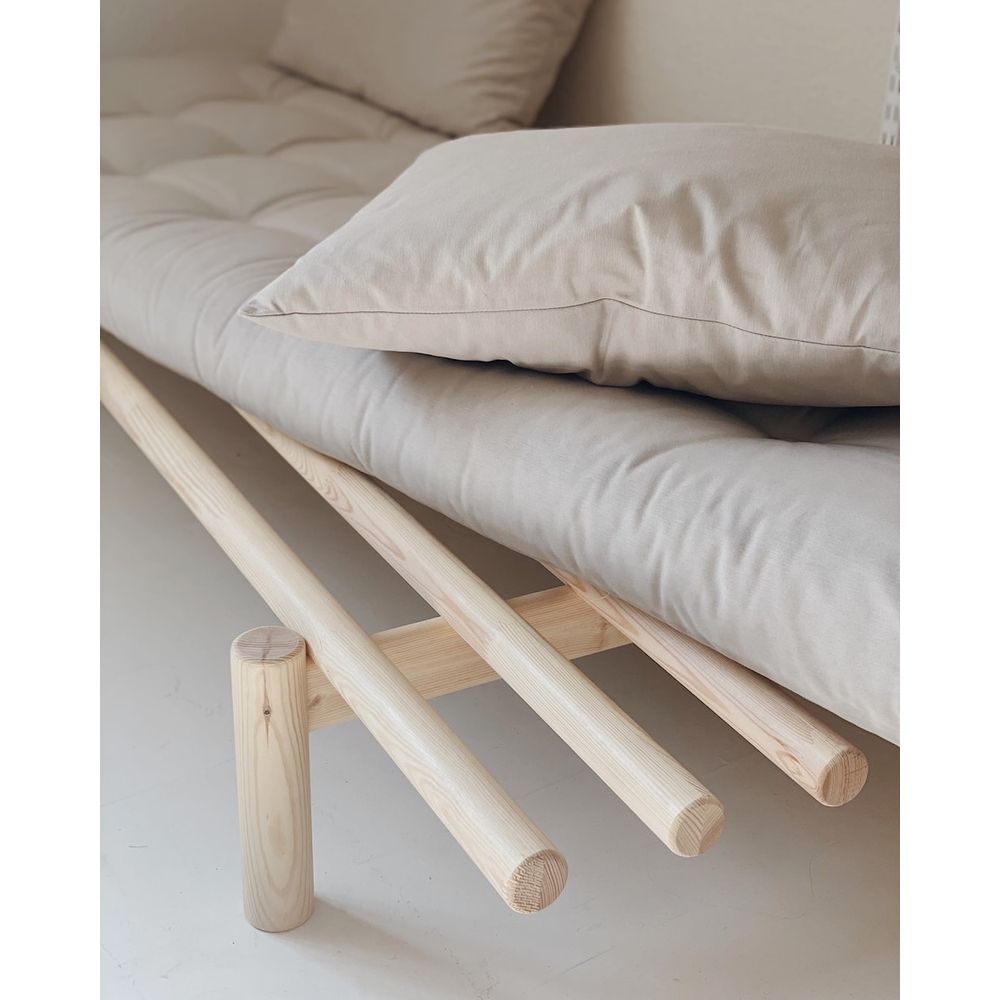 Karup Design PACE DAYBED CLARO LACADO W. COLCHÓN 4 CAPAS MEZCLADO ARCILLA MARRÓN