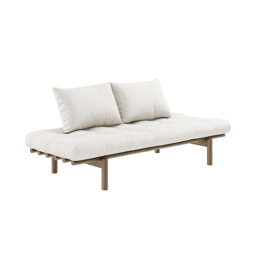 Karup Design PACE DAYBED CAROB LACADO MARRÓN W. COLCHÓN DE 4 CAPAS MIXTO NATURAL