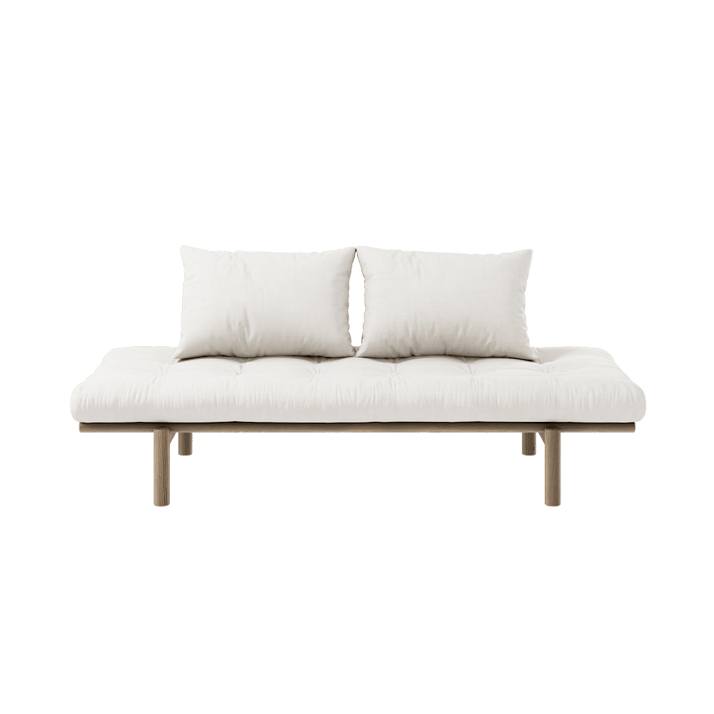 Karup Design PACE DAYBED CAROB LACADO MARRÓN W. COLCHÓN DE 4 CAPAS MIXTO NATURAL