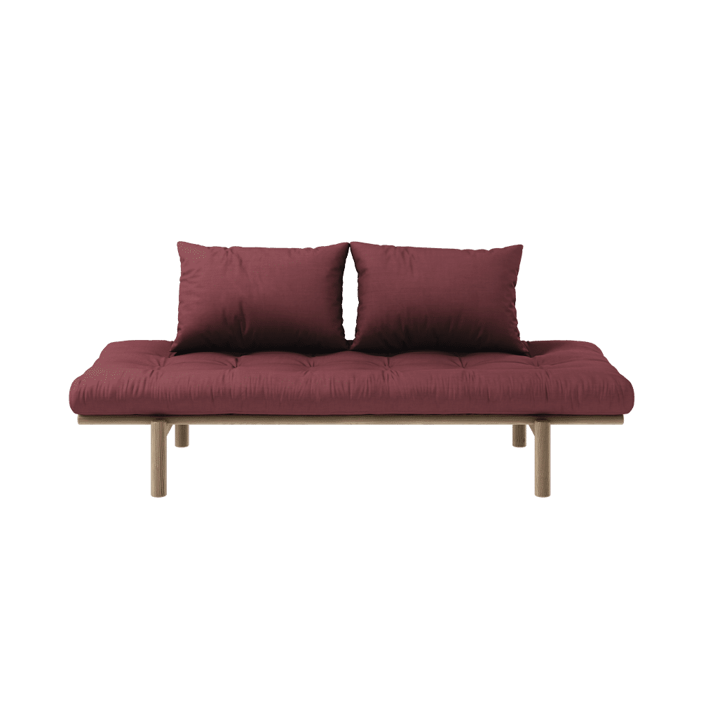 Karup Design PACE DAYBED CAROB LACADO MARRÓN W. COLCHÓN DE 4 CAPAS MIXED BURDEO