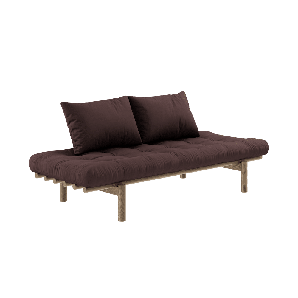 Karup Design PACE DAYBED CAROB LACADO MARRÓN W. COLCHÓN MIXTO 4 CAPAS MARRÓN