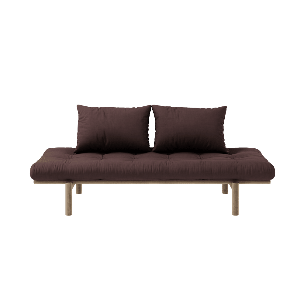 Karup Design PACE DAYBED CAROB LACADO MARRÓN W. COLCHÓN MIXTO 4 CAPAS MARRÓN