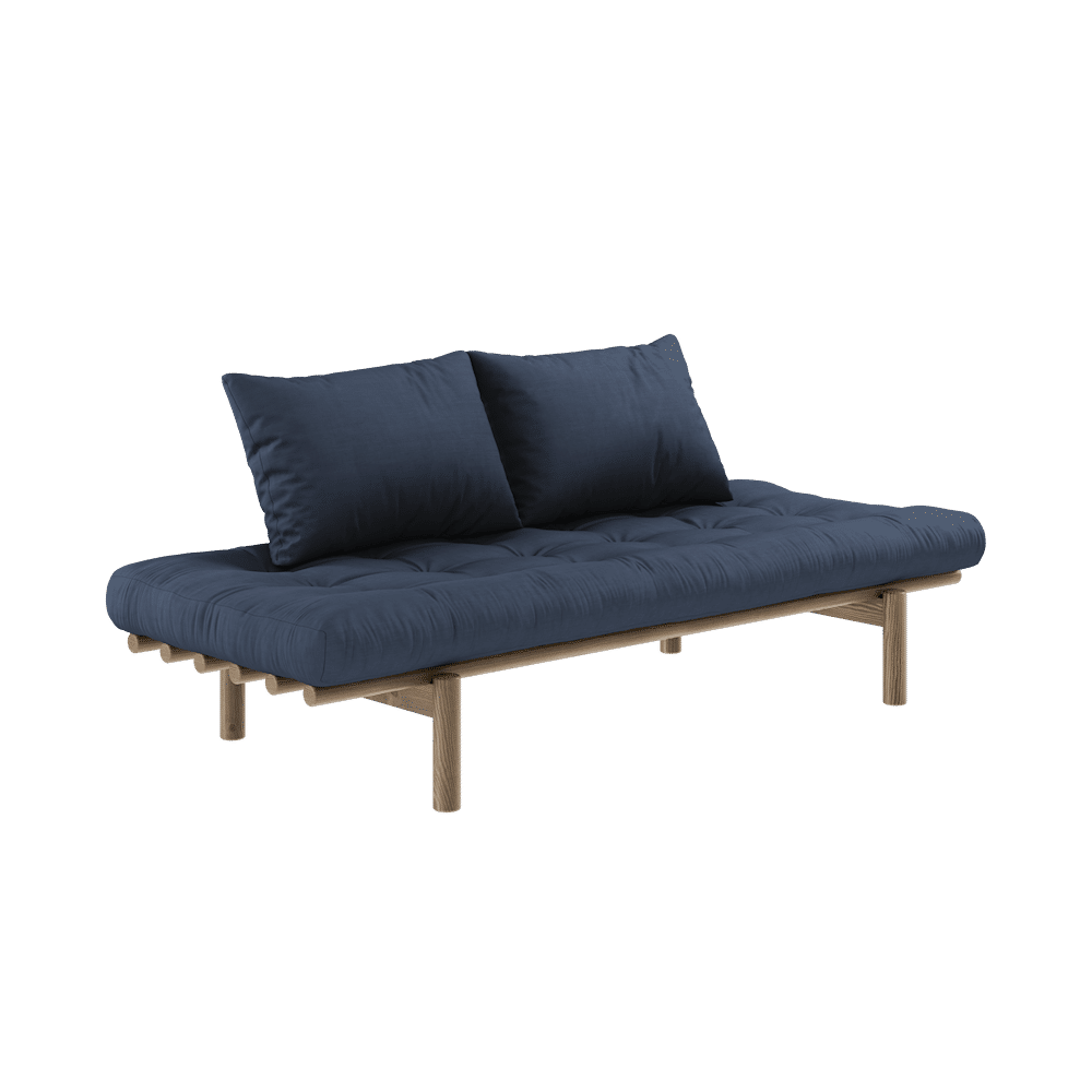 Karup Design PACE DAYBED CAROB LACADO MARRÓN W. COLCHÓN MIXTO 4 CAPAS NAVY