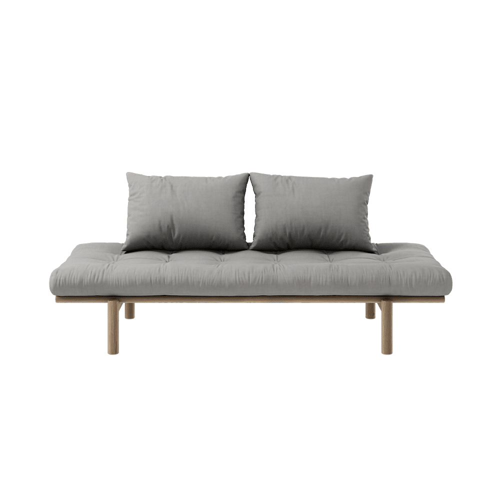 Karup Design PACE DAYBED CAROB LACADO MARRÓN W. COLCHÓN MIXTO 4 CAPAS GRIS