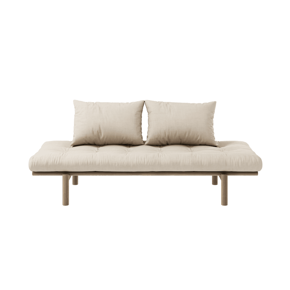 Karup Design PACE DAYBED CAROB LACADO MARRÓN W. COLCHÓN MIXTO 4 CAPAS BEIGE