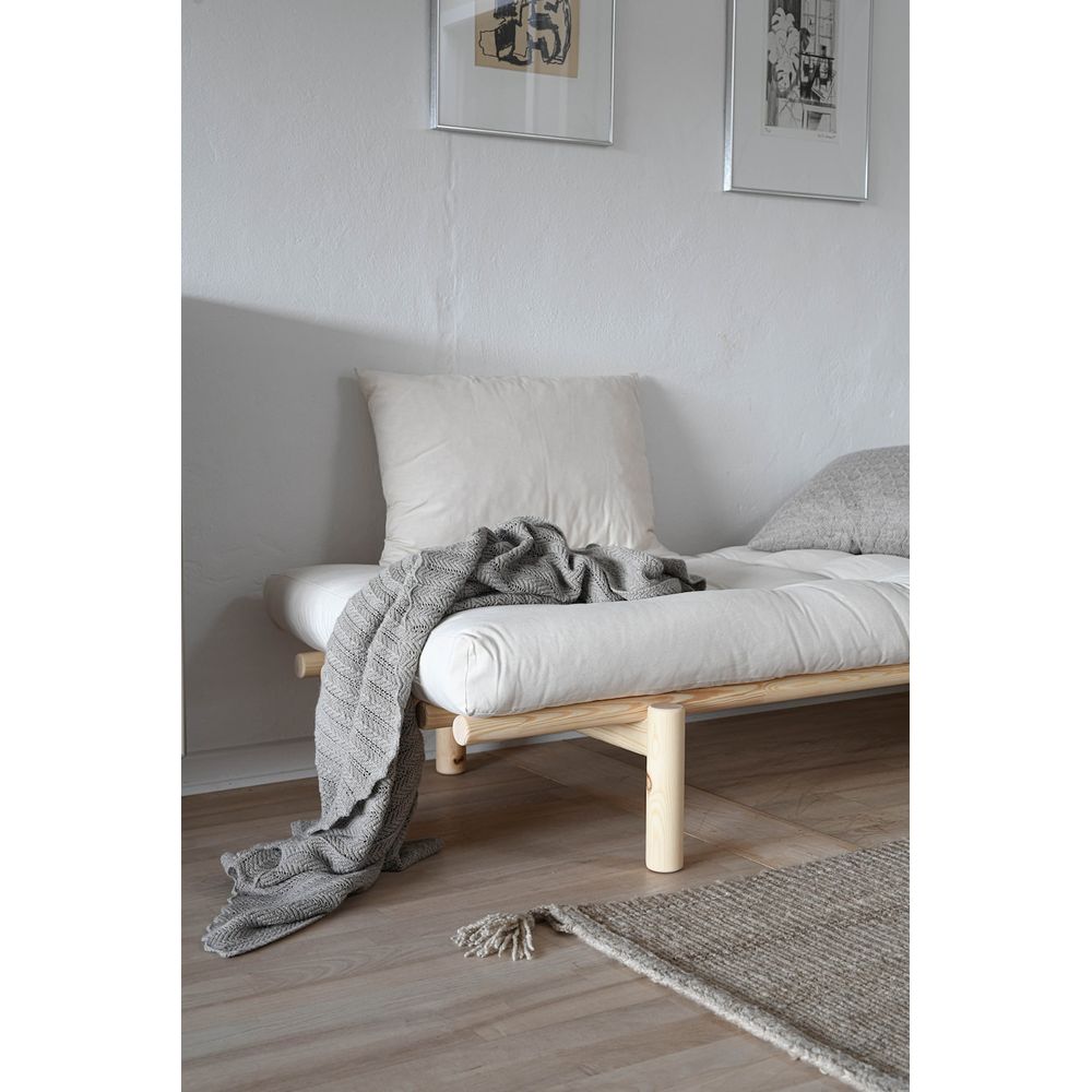 Karup Design PACE DAYBED JOHANNISBEERBRAUN LACKIERT MIT 4-SCHICHT-MISCHMATRATZE BEIGE