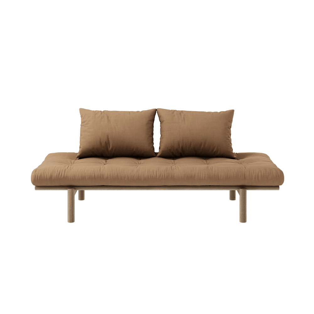 DAYBED CAROB LACADO MARRÓN W. COLCHÓN 4 CAPAS MEZCLA MOCCAA