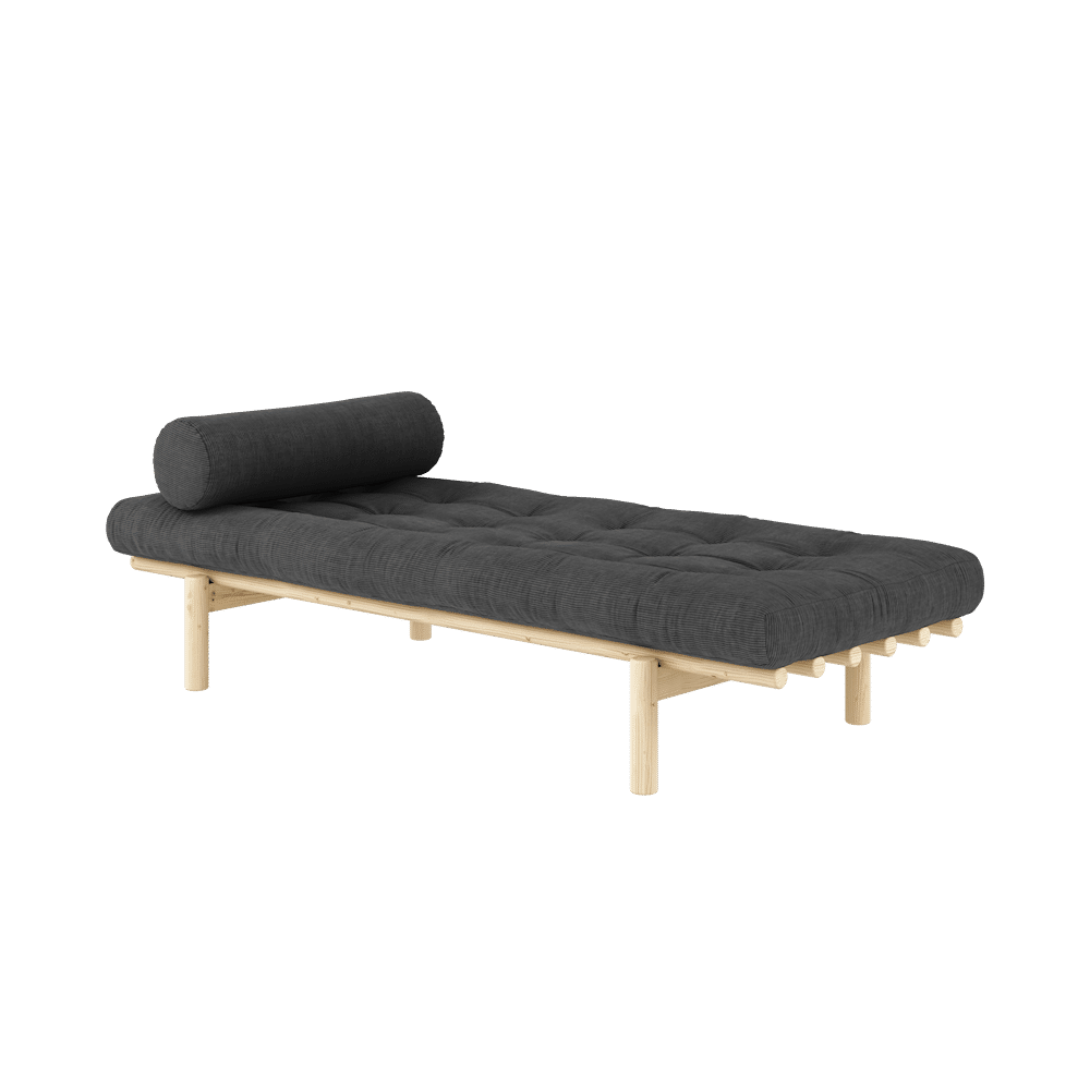 Karup Design SIGUIENTE DAYBED CLARO LACADO W. COLCHÓN DE 4 CAPAS MIXTO CARBÓN