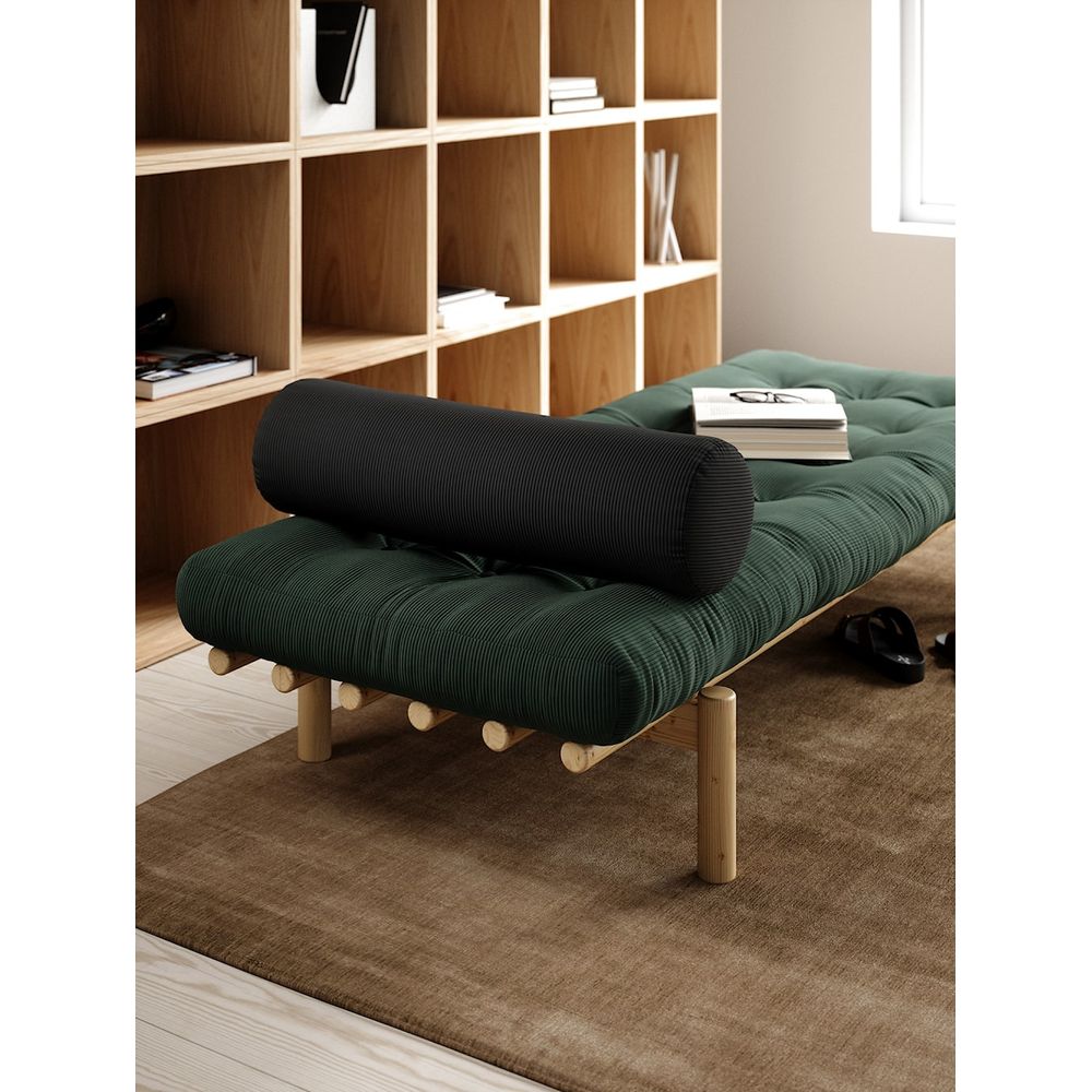 Karup Design SUIVANT DAYBED CLAIR LAQUÉ W. MATELAS MIXTE 4 COUCHES CHARBON