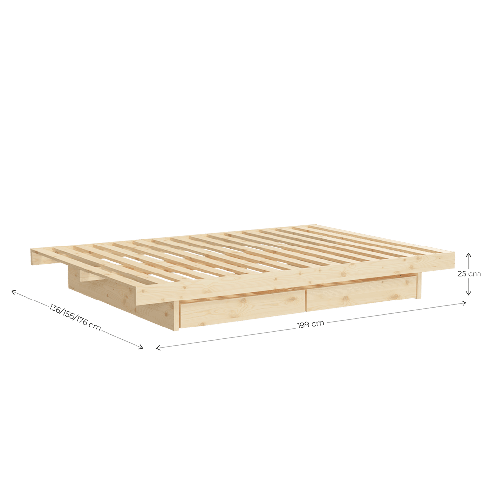 Karup Design KANSO BED RAW 140 X 200