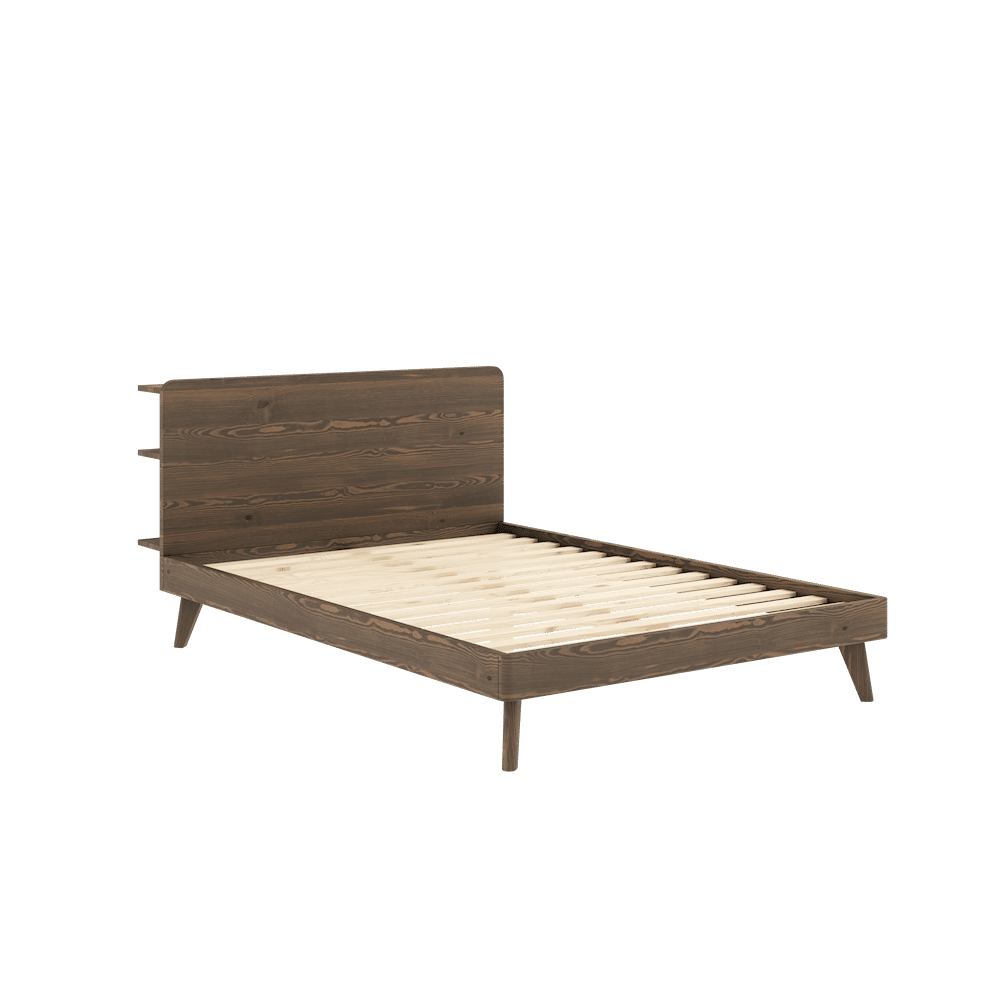 RÜCKZUG BETT CAROB BROWN 140X200