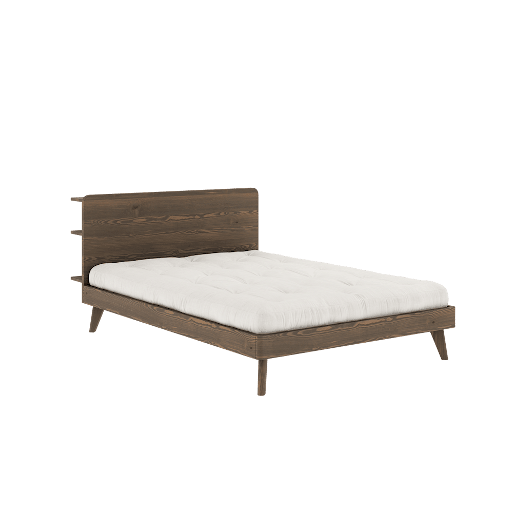 RÜCKZUG BETT CAROB BROWN 140X200