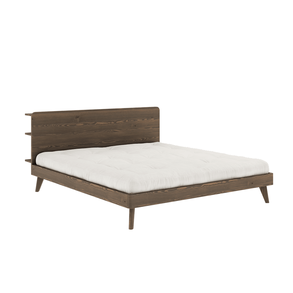 RÜCKZUG BETT CAROB BRAUN 180X200