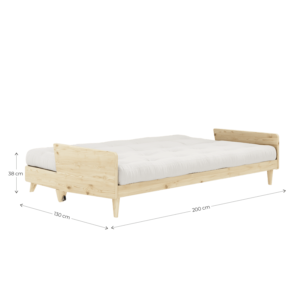 Karup Design INDIE CLEAR LACQUERED W. 5-LAYER MIXED MATTRESS IVORY