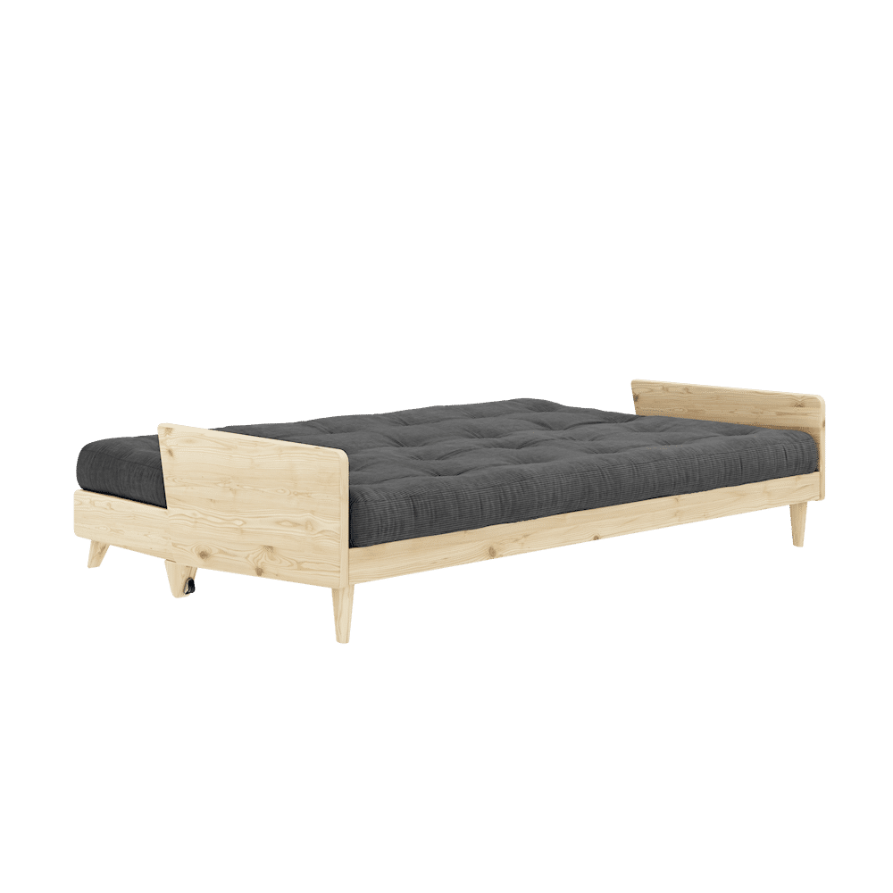 Karup Design INDIE CLEAR LACQUERED W. 5-LAYER MIXED MATTRESS CHARCOAL