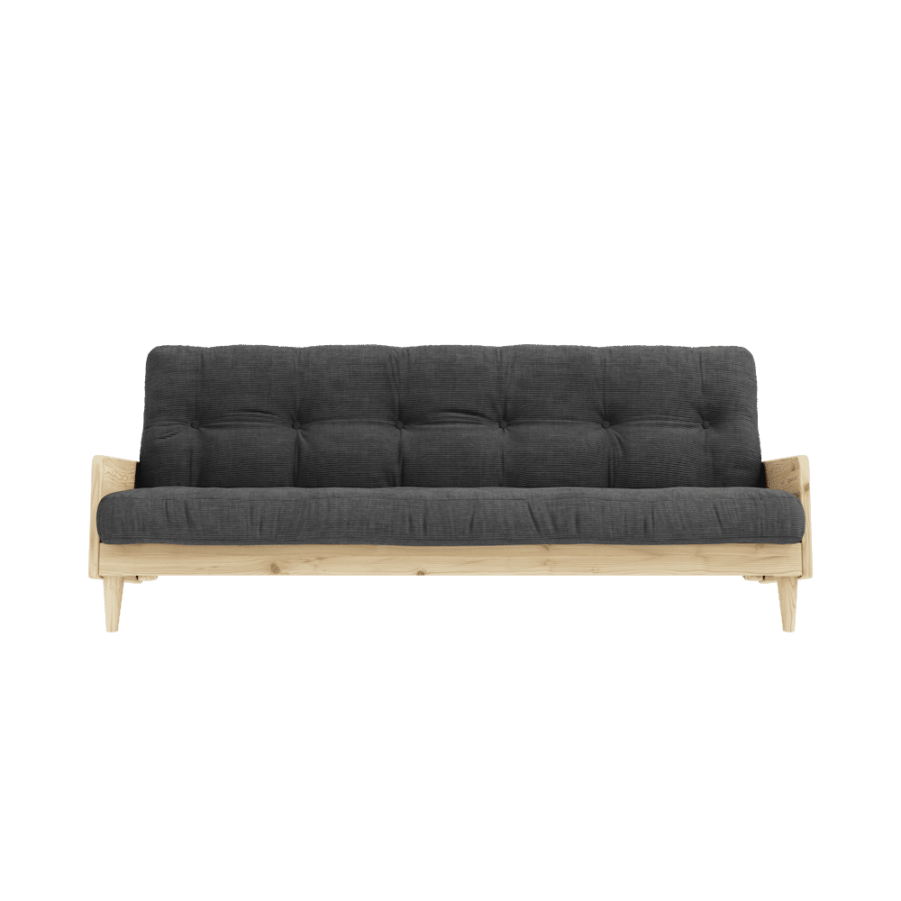 Karup Design INDIE CLEAR LACQUERED W. 5-LAYER MIXED MATTRESS CHARCOAL